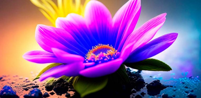 flor ultravioleta abejas